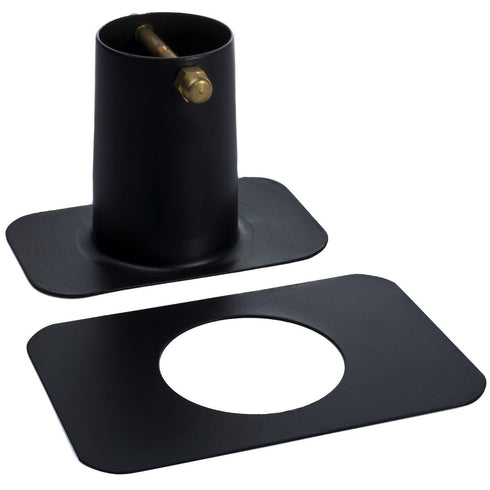 Aluminum 2-Piece Gutter Adapter Kit with Brass Bolt for Rain Chain Installation, Standard, Black Powder Coated